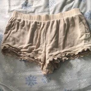 comfy lace bottom shorts